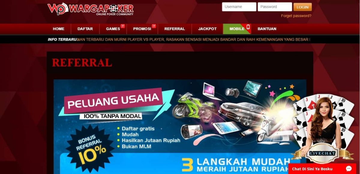 Wargapoker Situs IDN Poker Online Yang Menyediakan Bonus Referral Terbesar